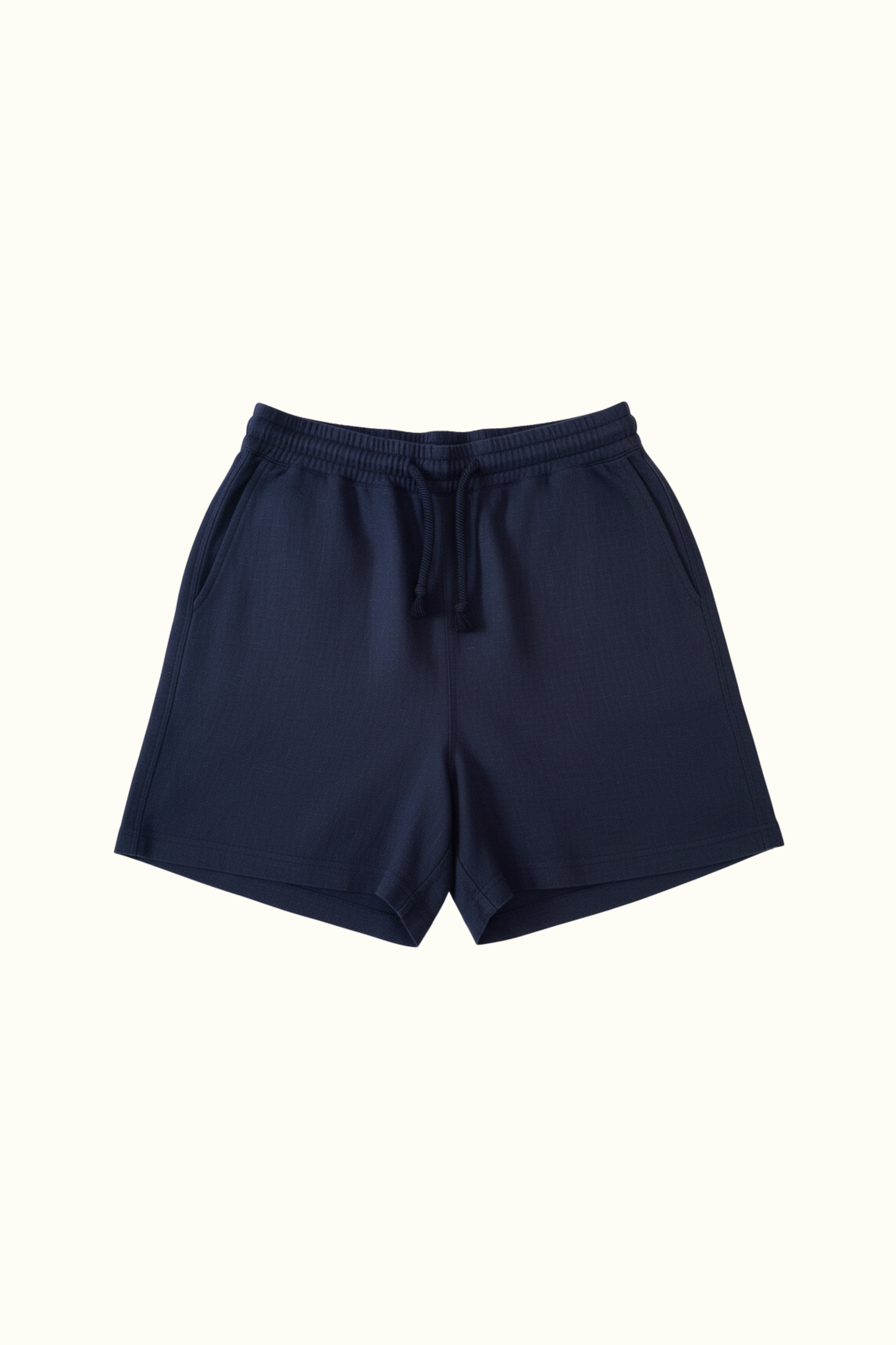 Shorts de Lino Azul Marino