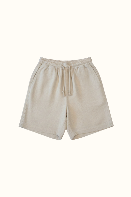 Shorts de Lino Beige