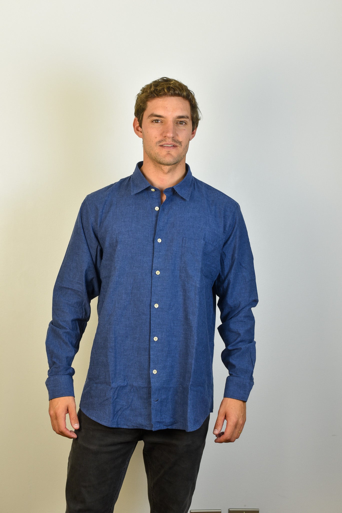 Camisa de Lino Capri Manga Larga
