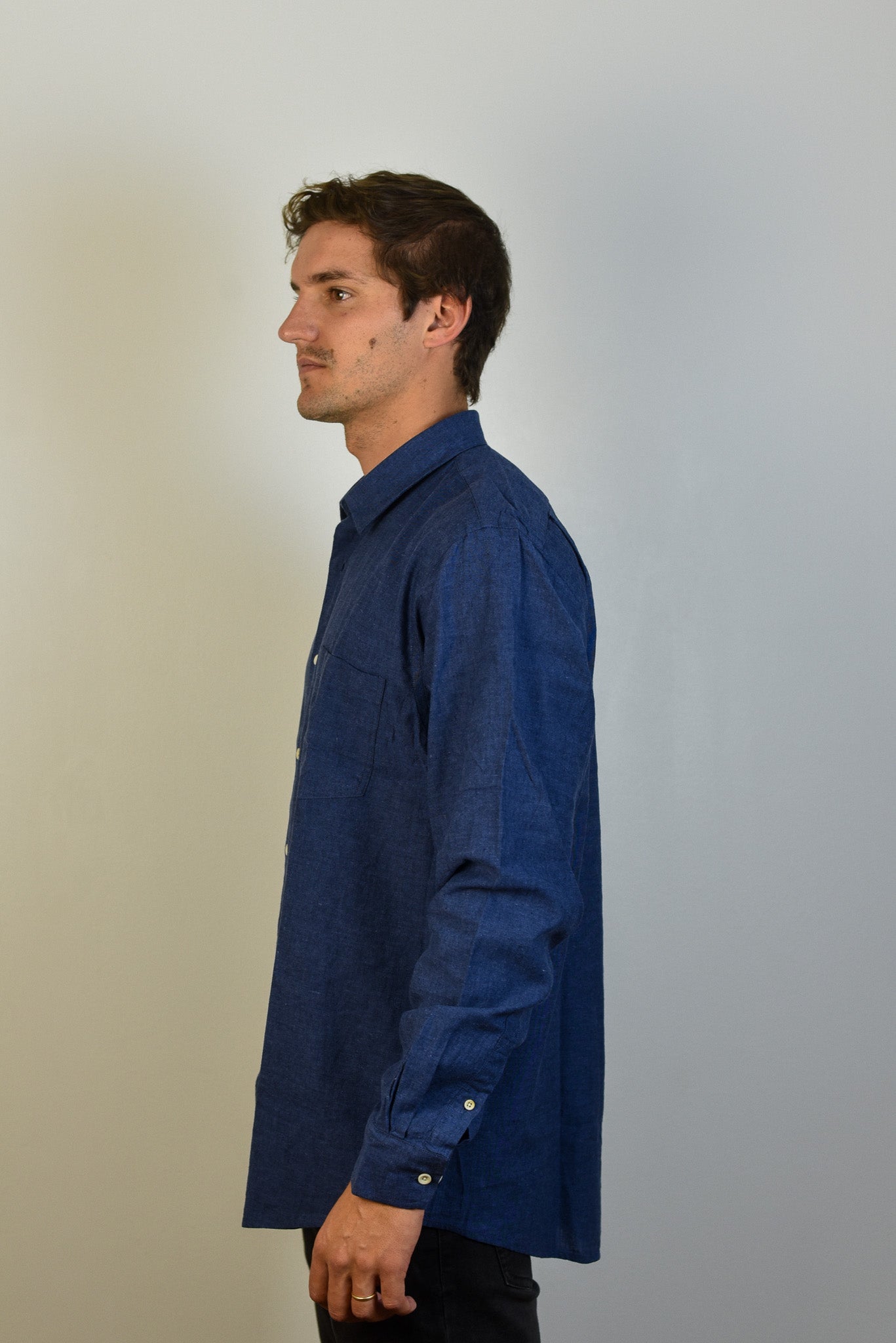 Camisa de Lino Capri Manga Larga