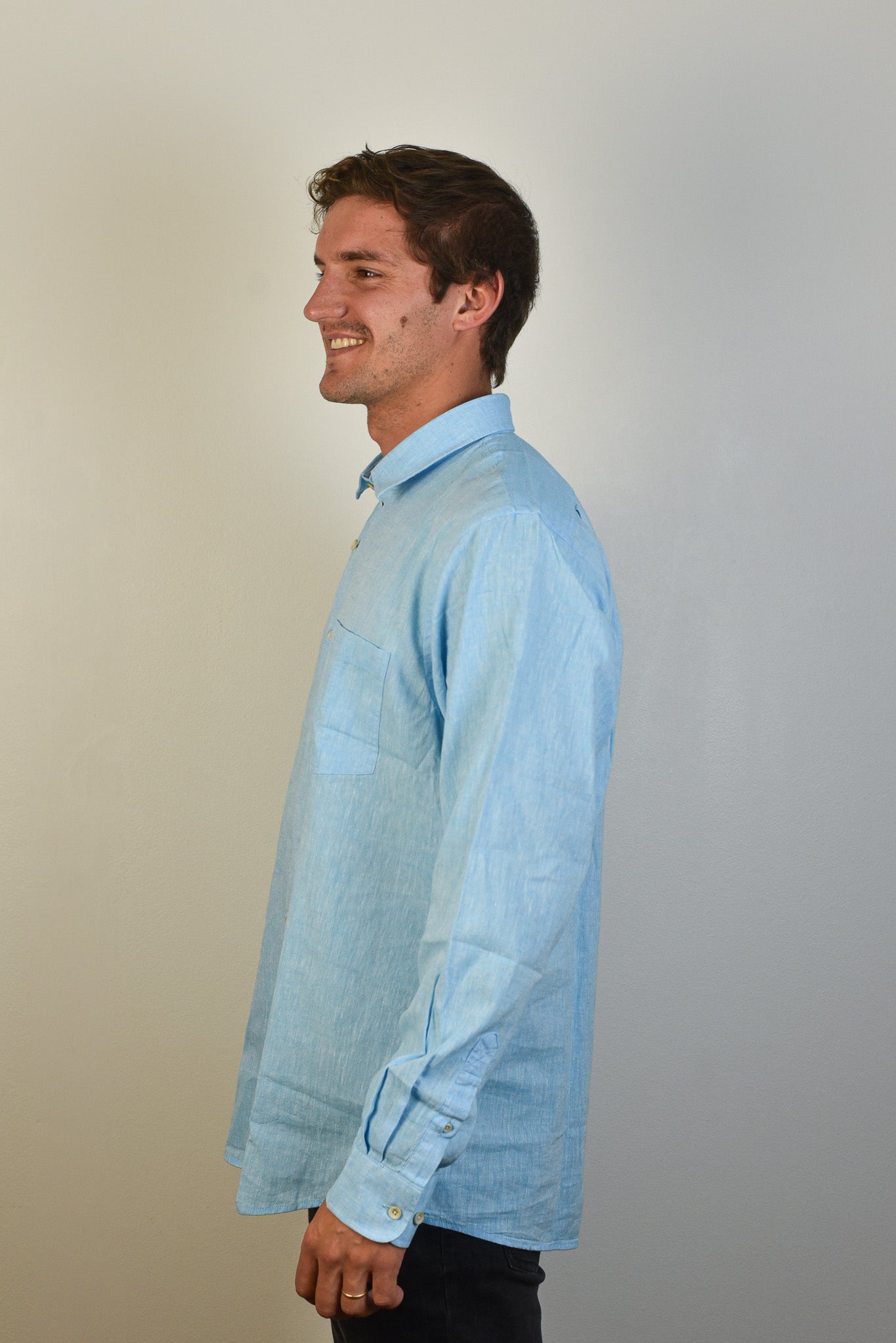 Camisa de Lino Capri Manga Larga