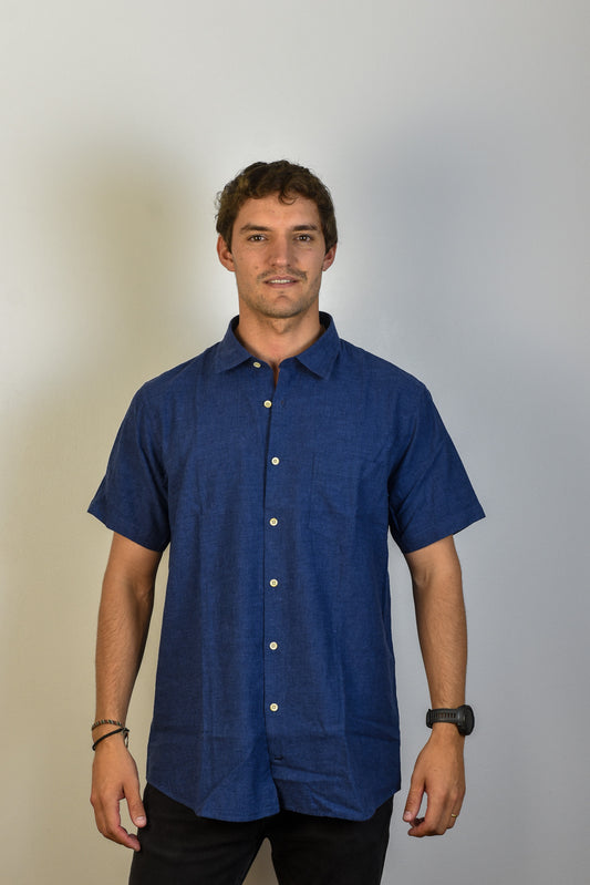 Camisa de Lino Capri Manga Corta