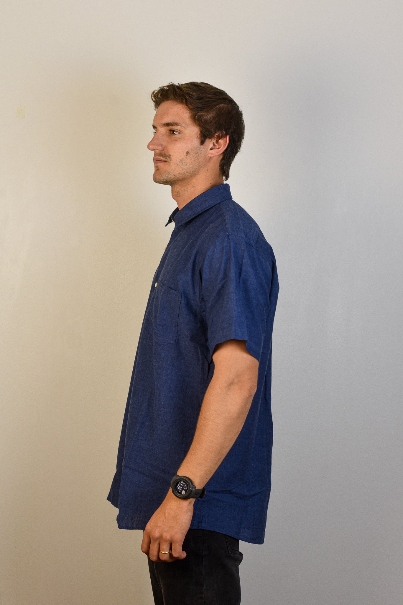 Camisa de Lino Capri Manga Corta