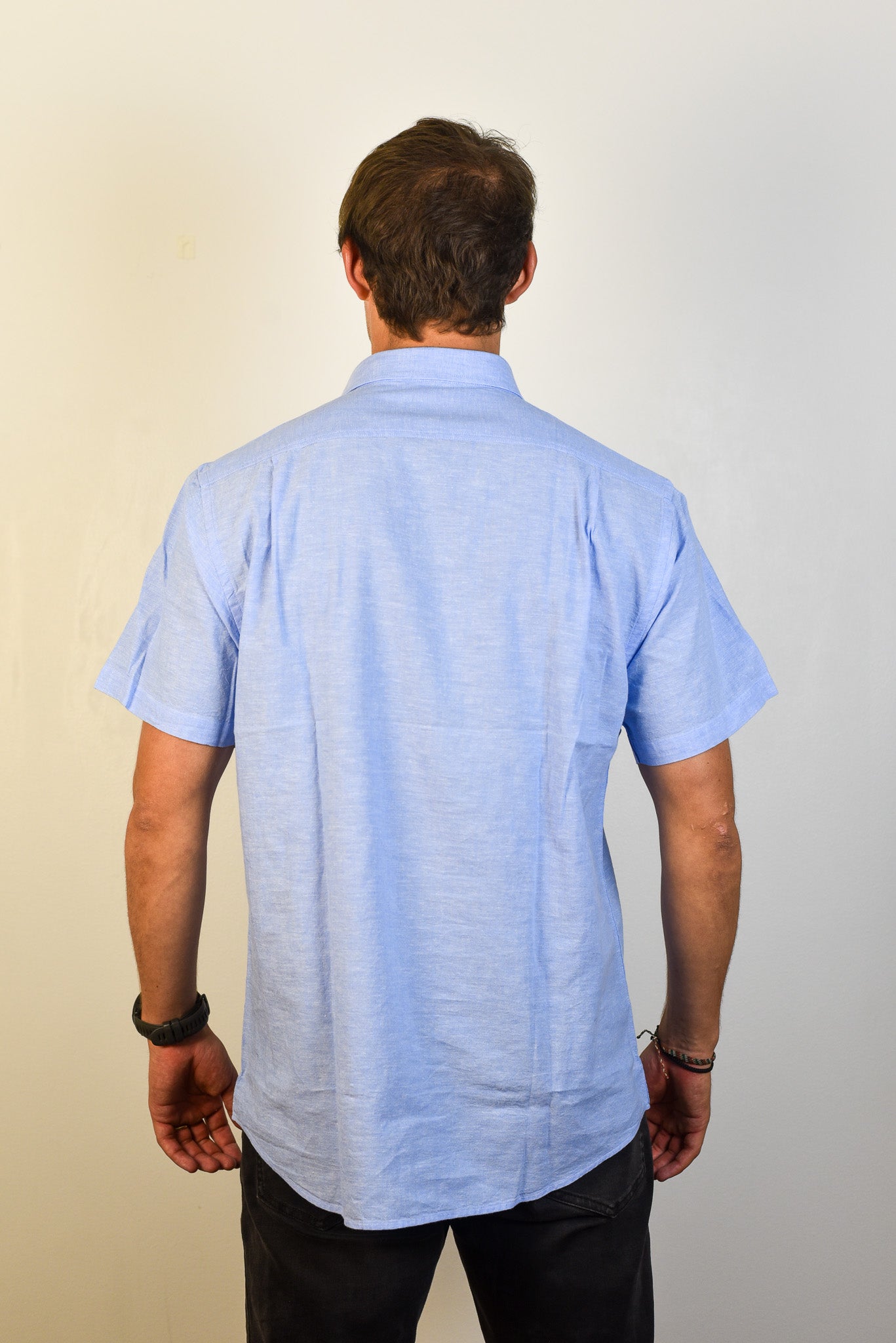Camisa de Lino Capri Manga Corta