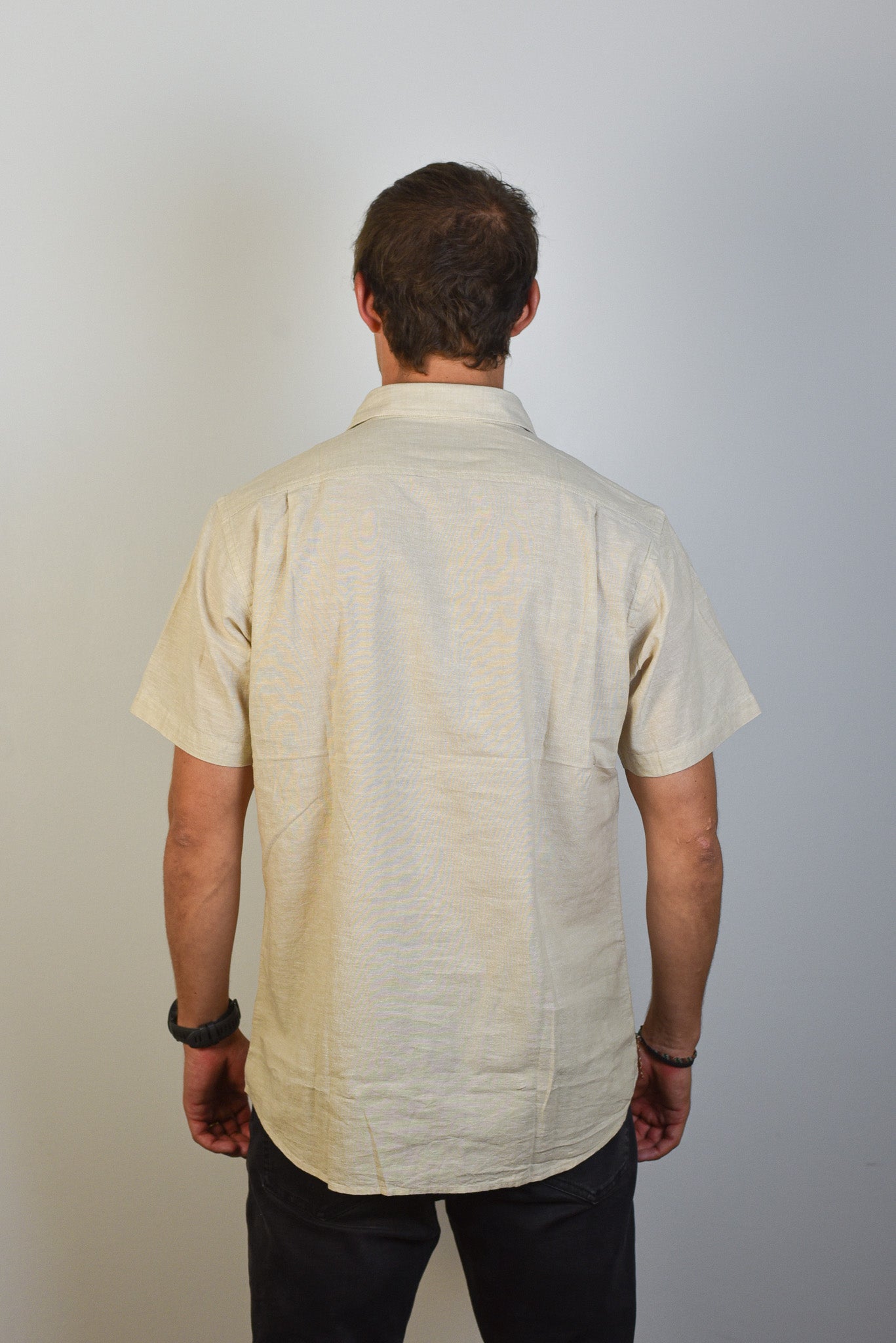Camisa de Lino Capri Manga Corta