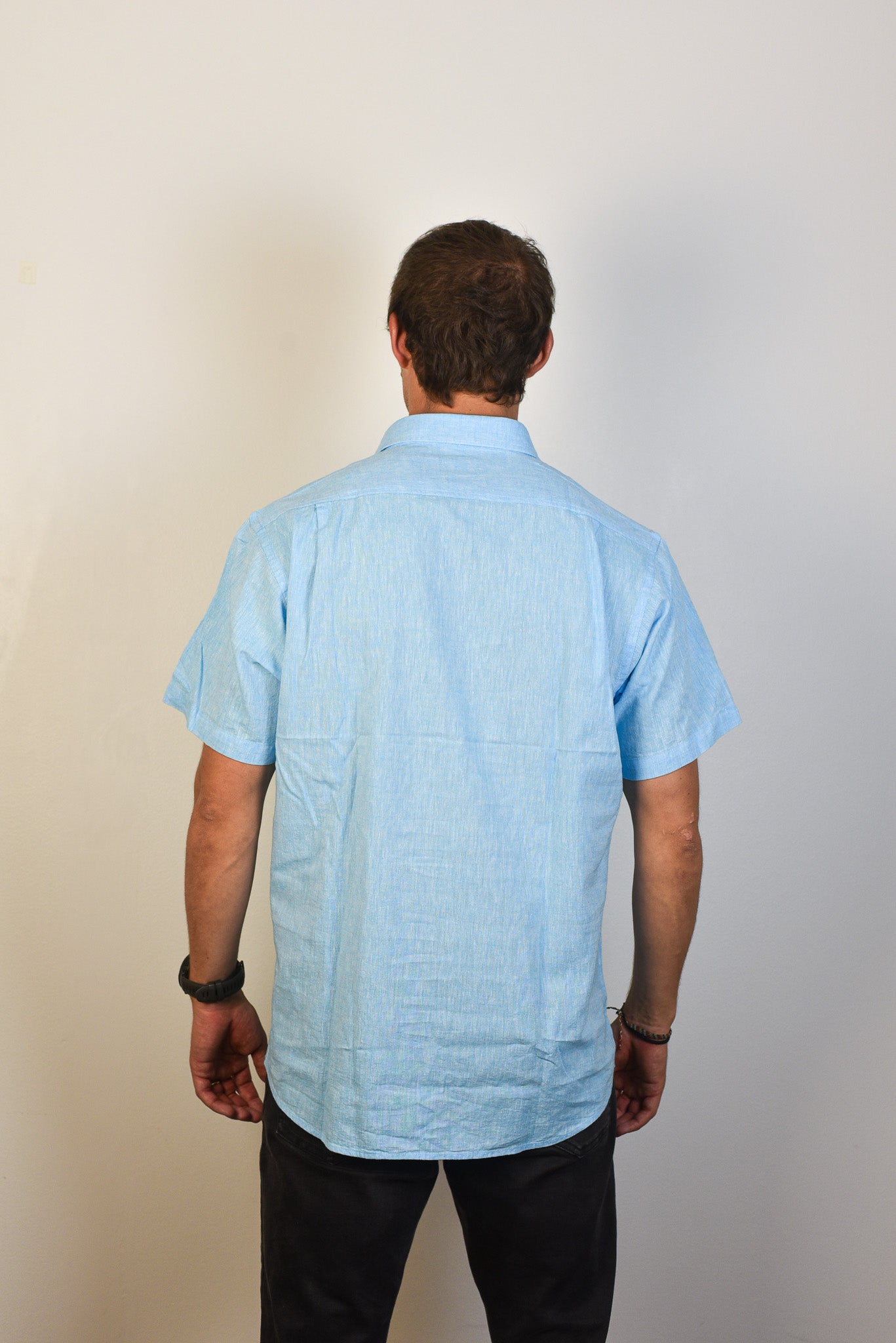 Camisa de Lino Capri Manga Corta