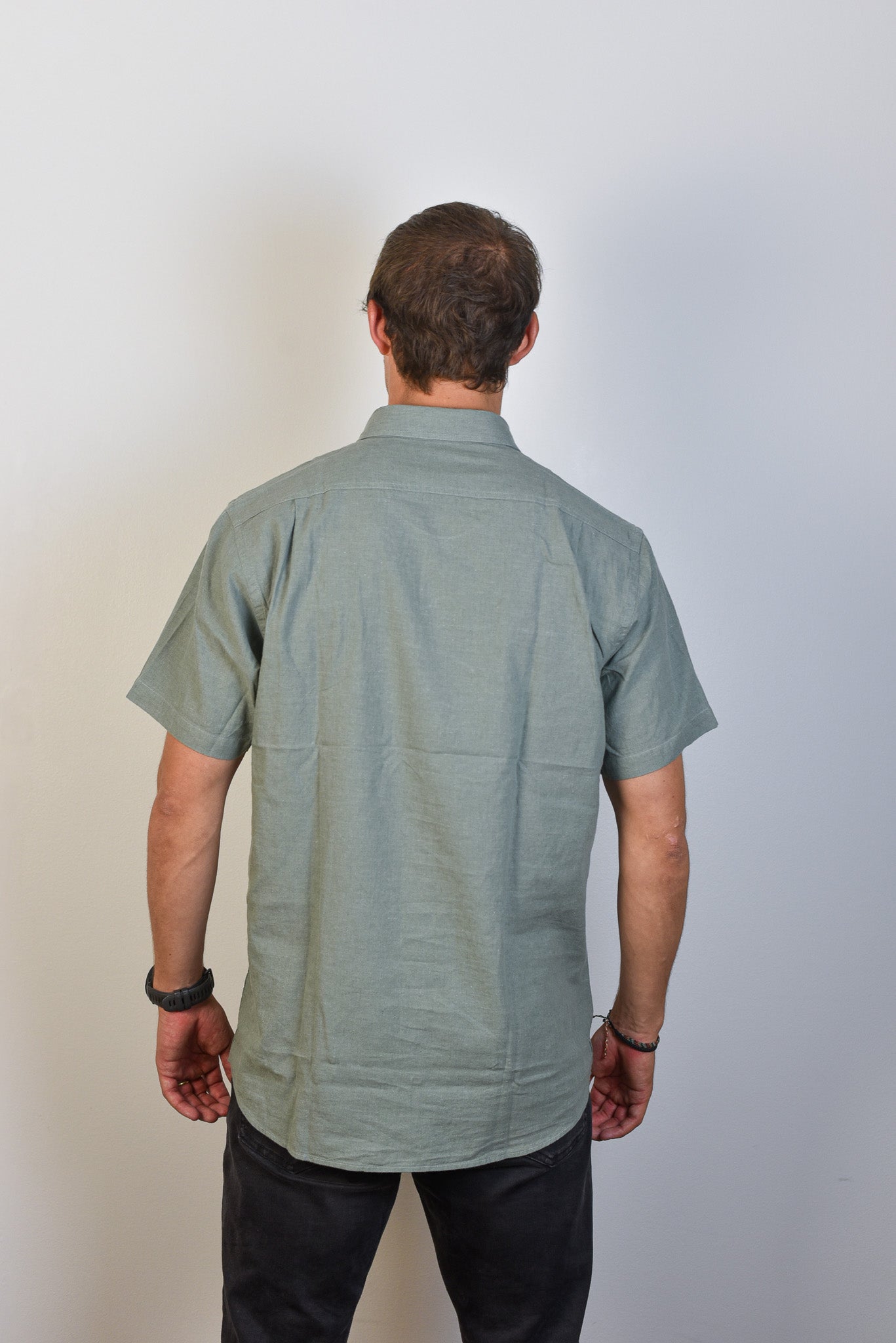 Camisa de Lino Capri Manga Corta