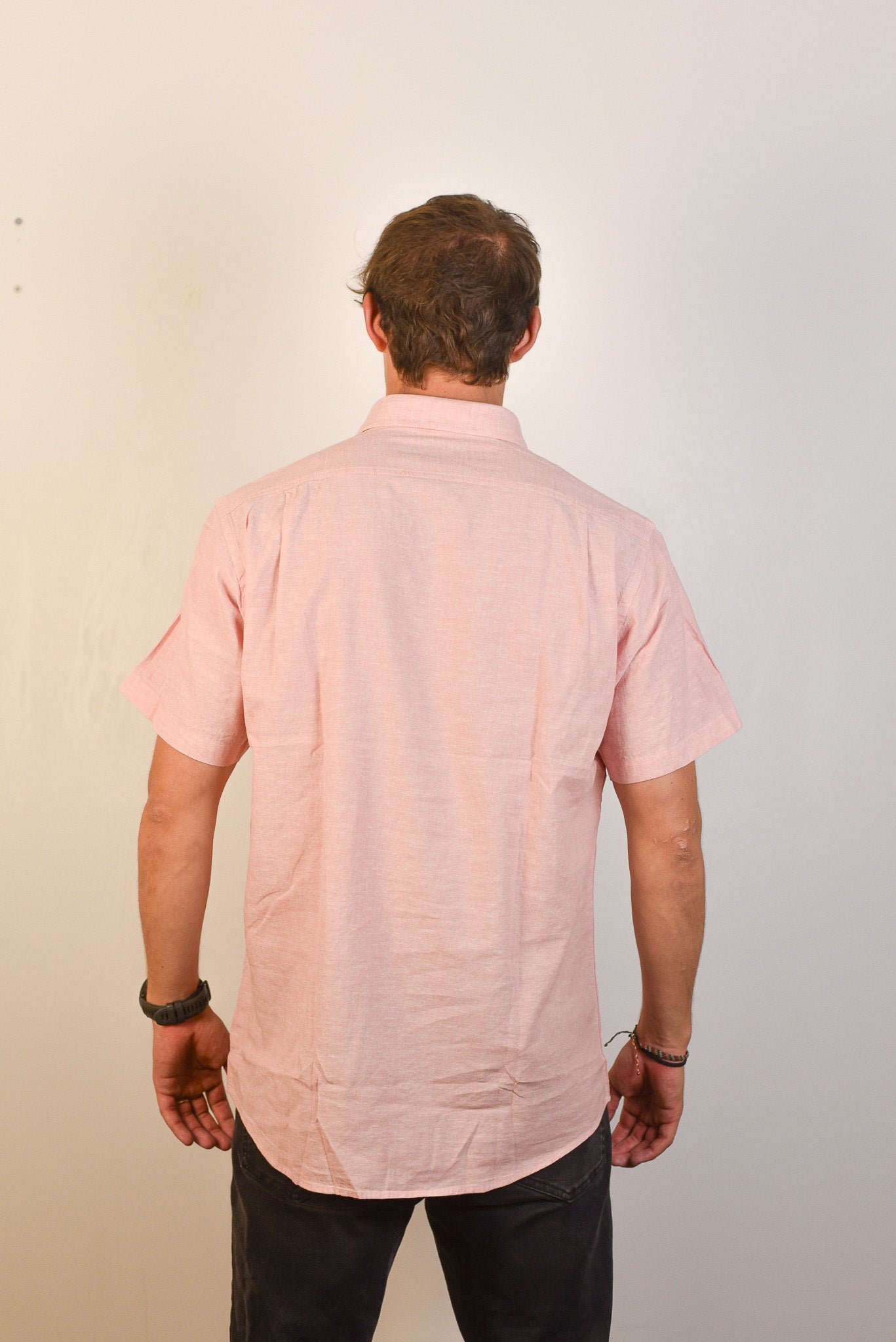 Camisa de Lino Capri Manga Corta
