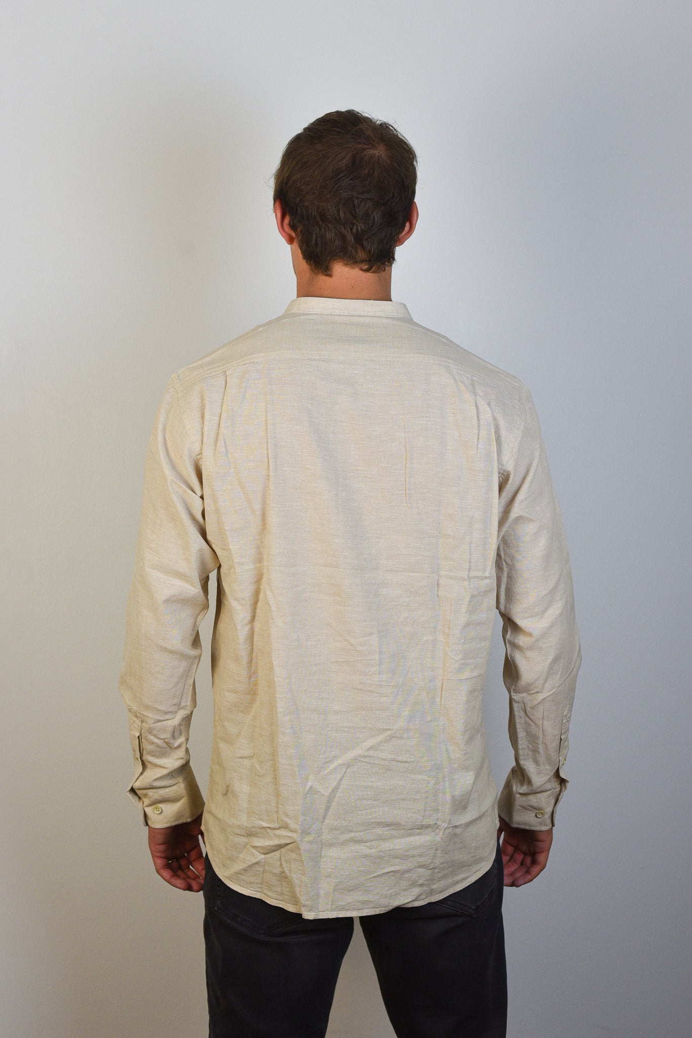 Camisa de Lino Capri Cuello Mao