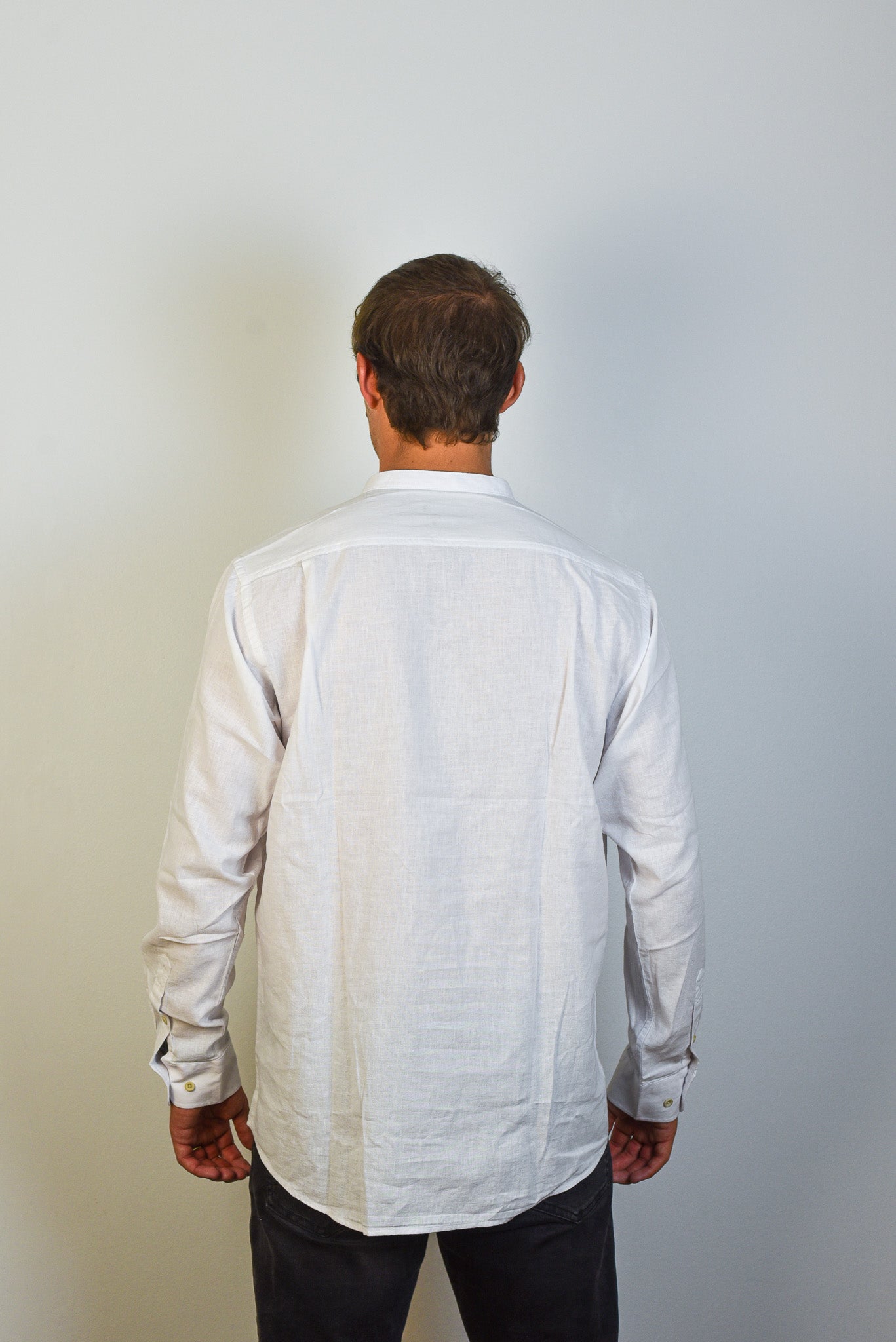 Camisa de Lino Capri Cuello Mao
