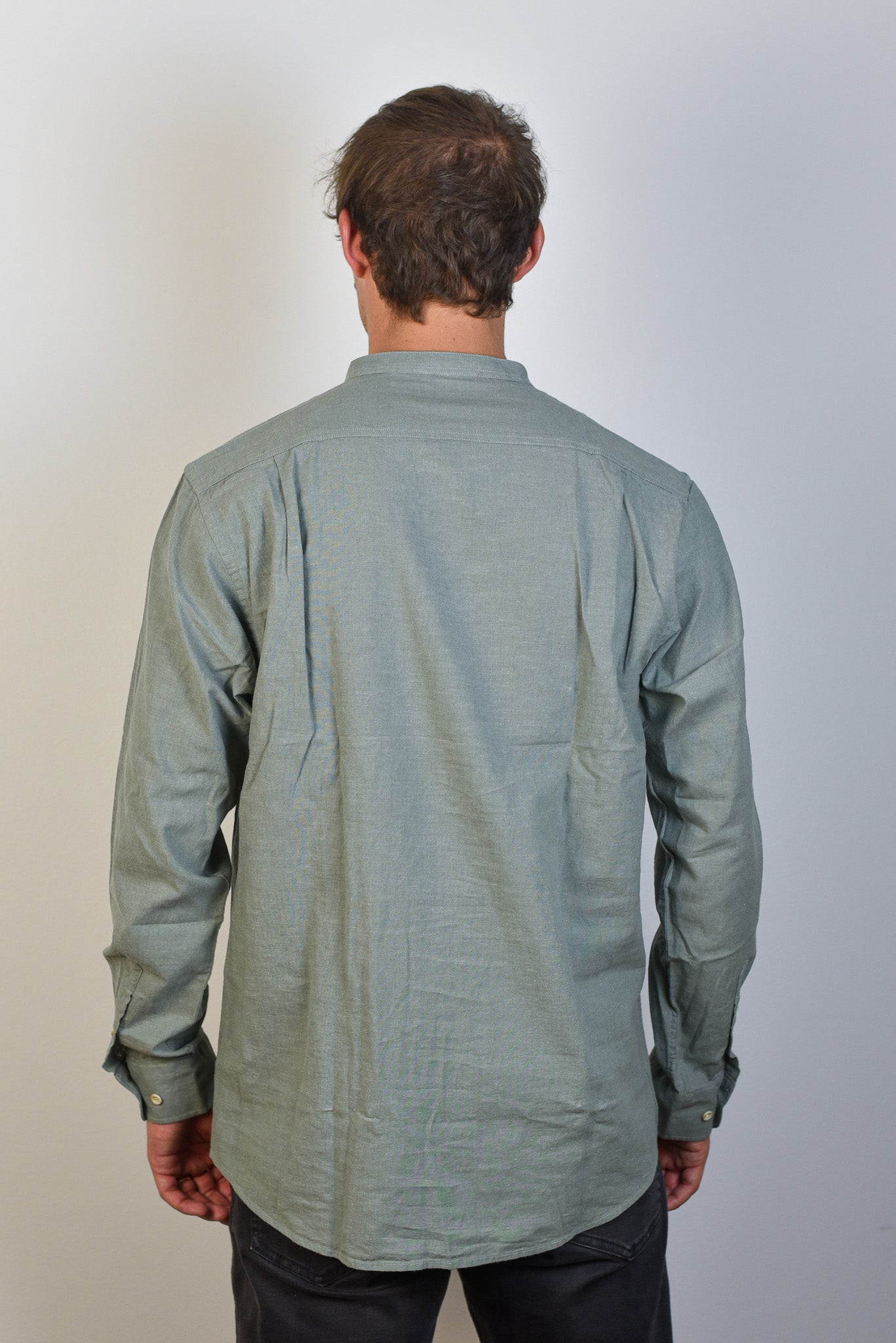 Camisa de Lino Capri Cuello Mao