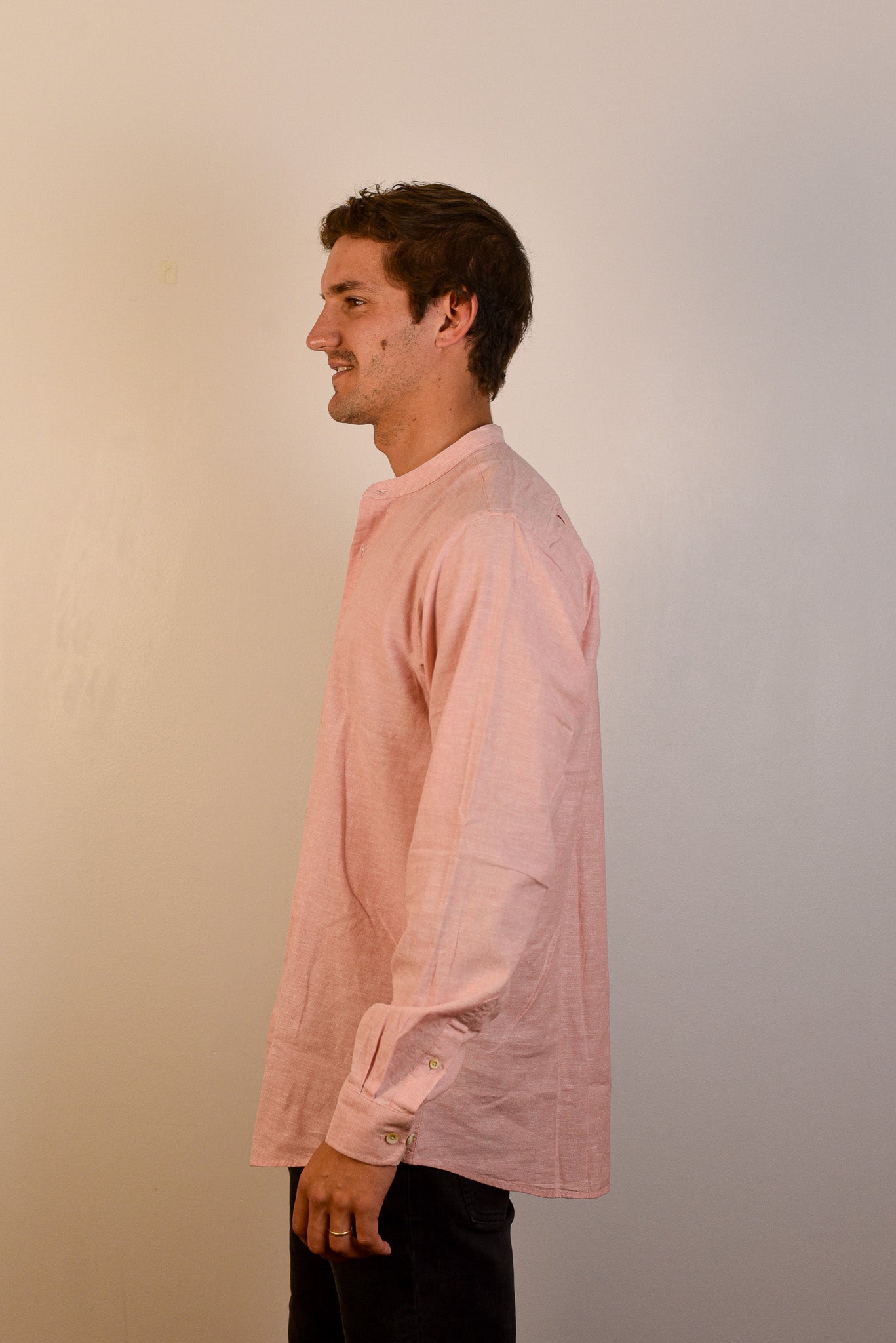 Camisa de Lino Capri Cuello Mao
