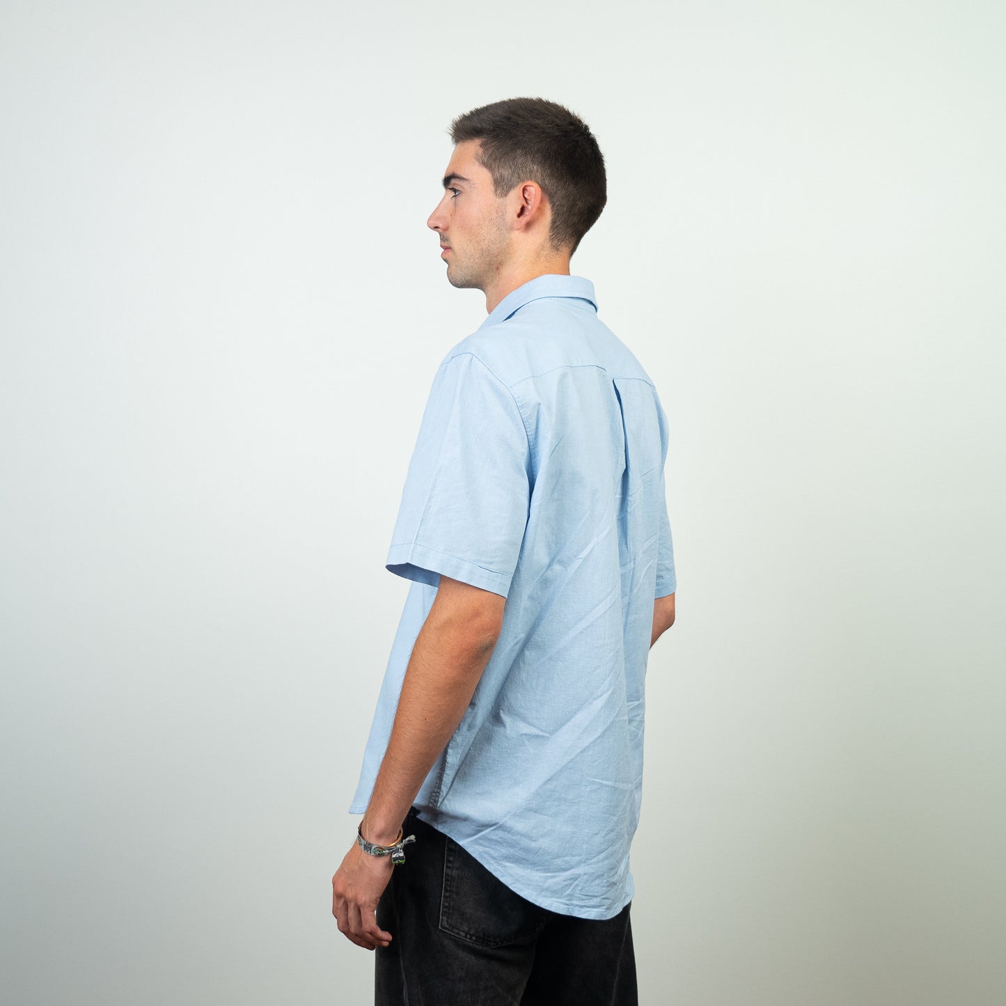 Camisa de Lino Belfast Celeste