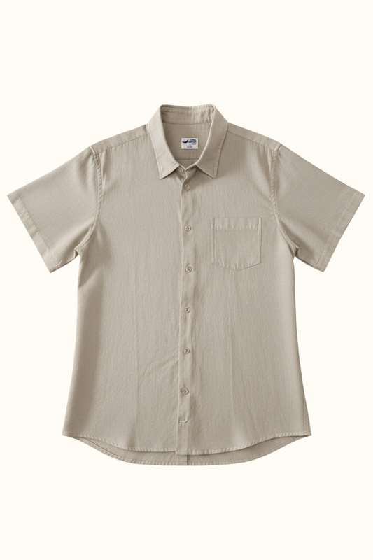 Camisa Lino Niza Manga Corta Arena