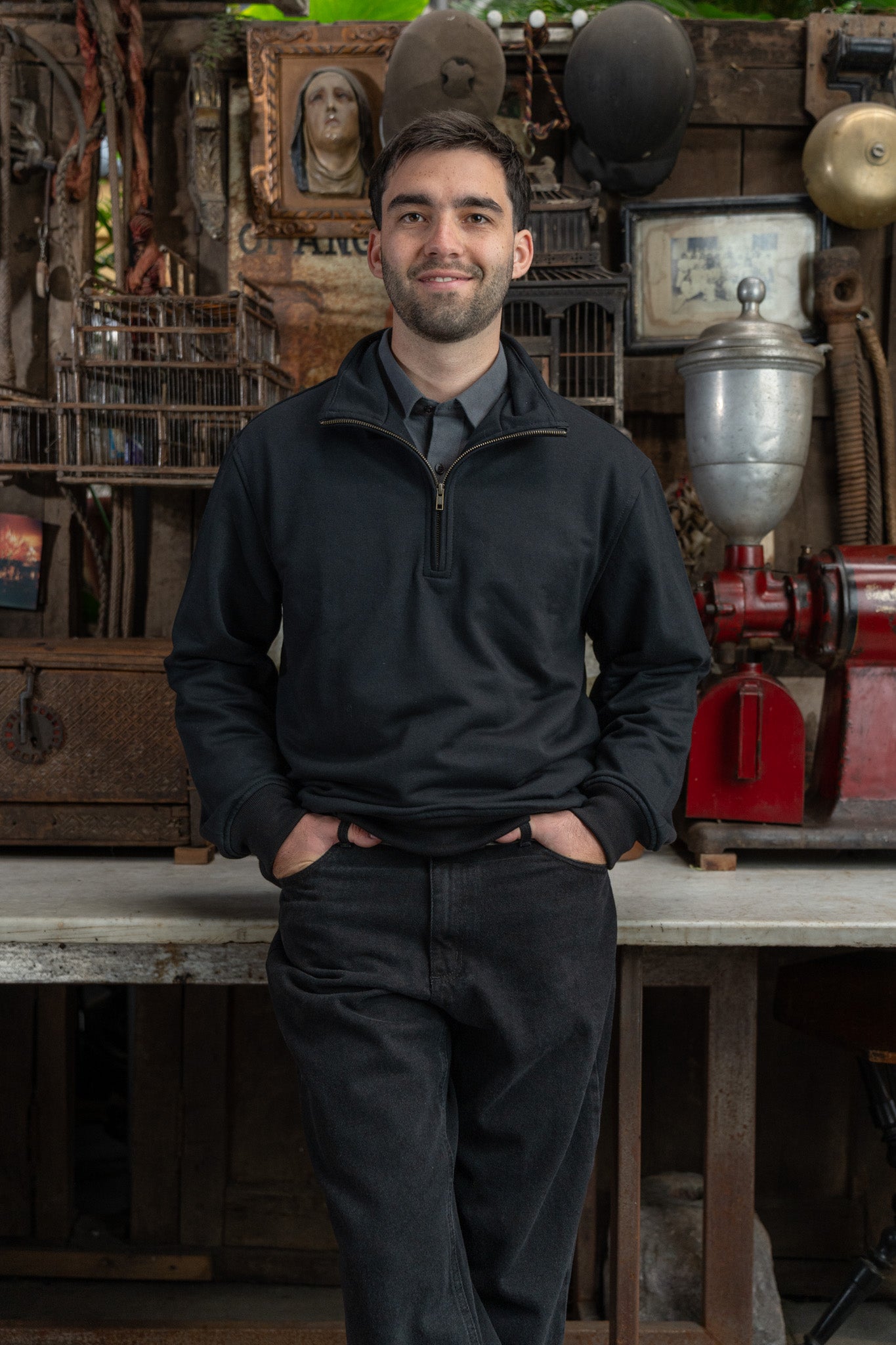 Classic Quarter Zip Negro