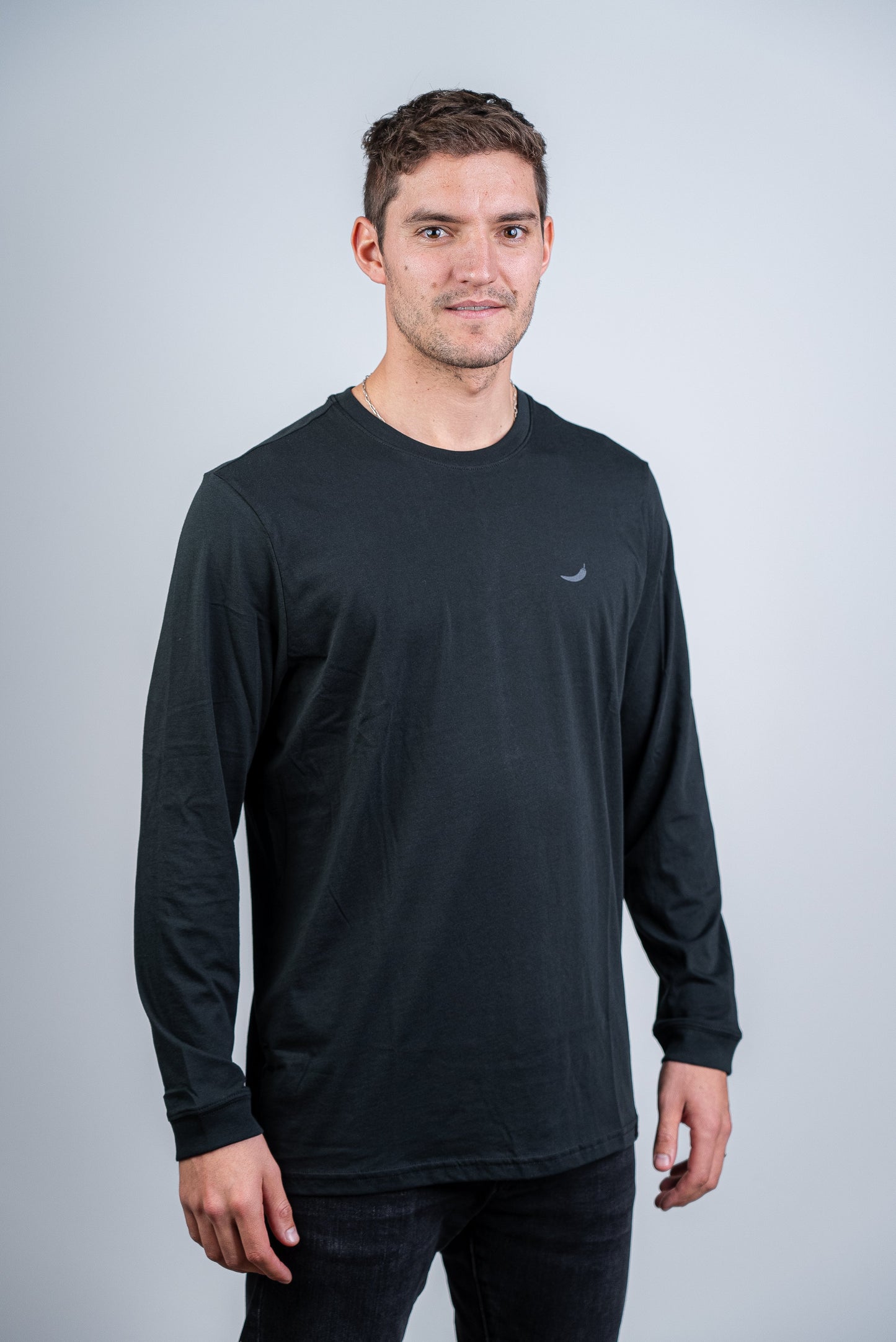 Polera Manga Larga Chilli Pepper Pima Cotton Negra