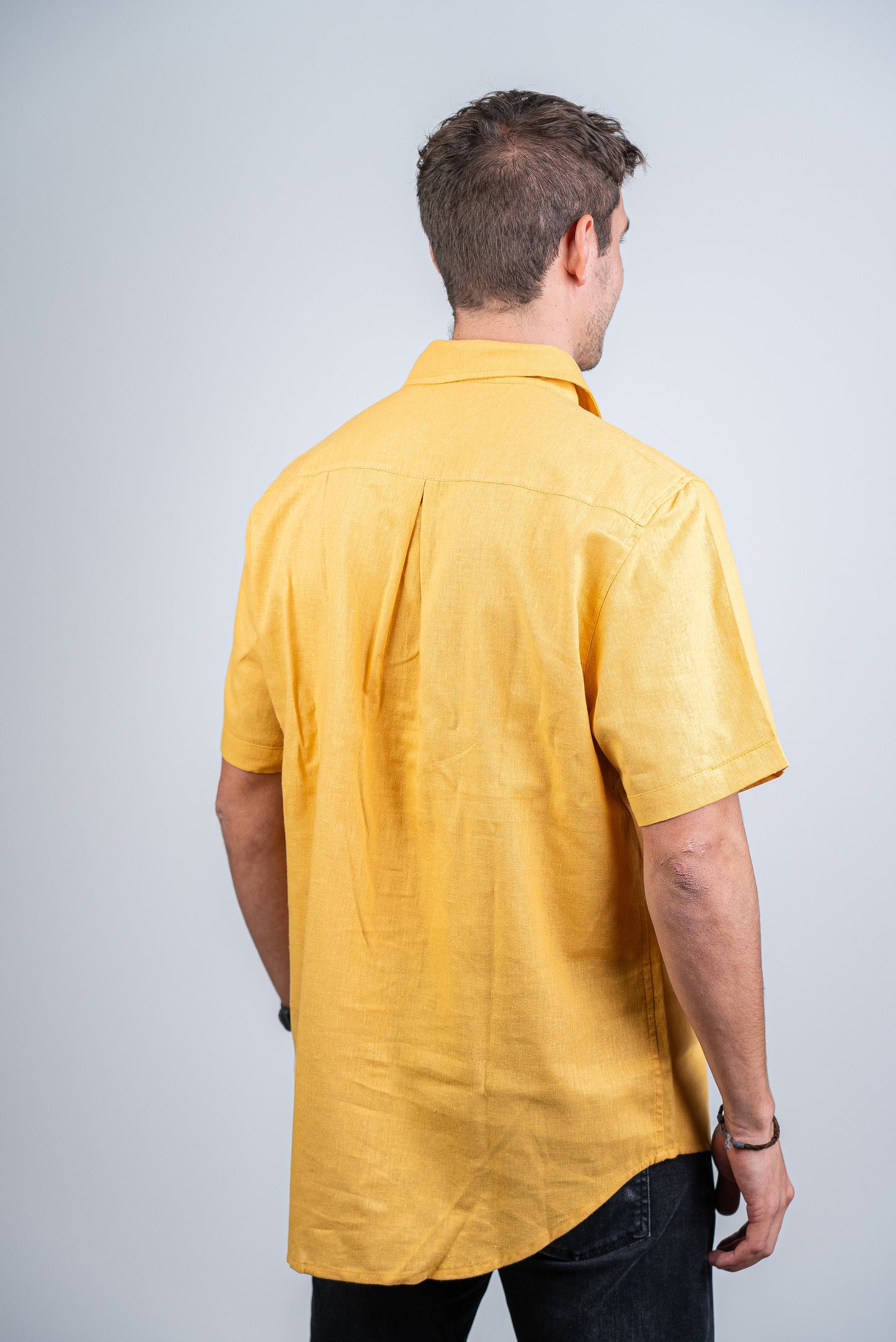 Camisa de Lino Coconut Mostaza