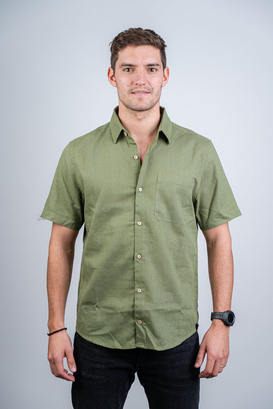 Camisa de Lino Coconut Verde