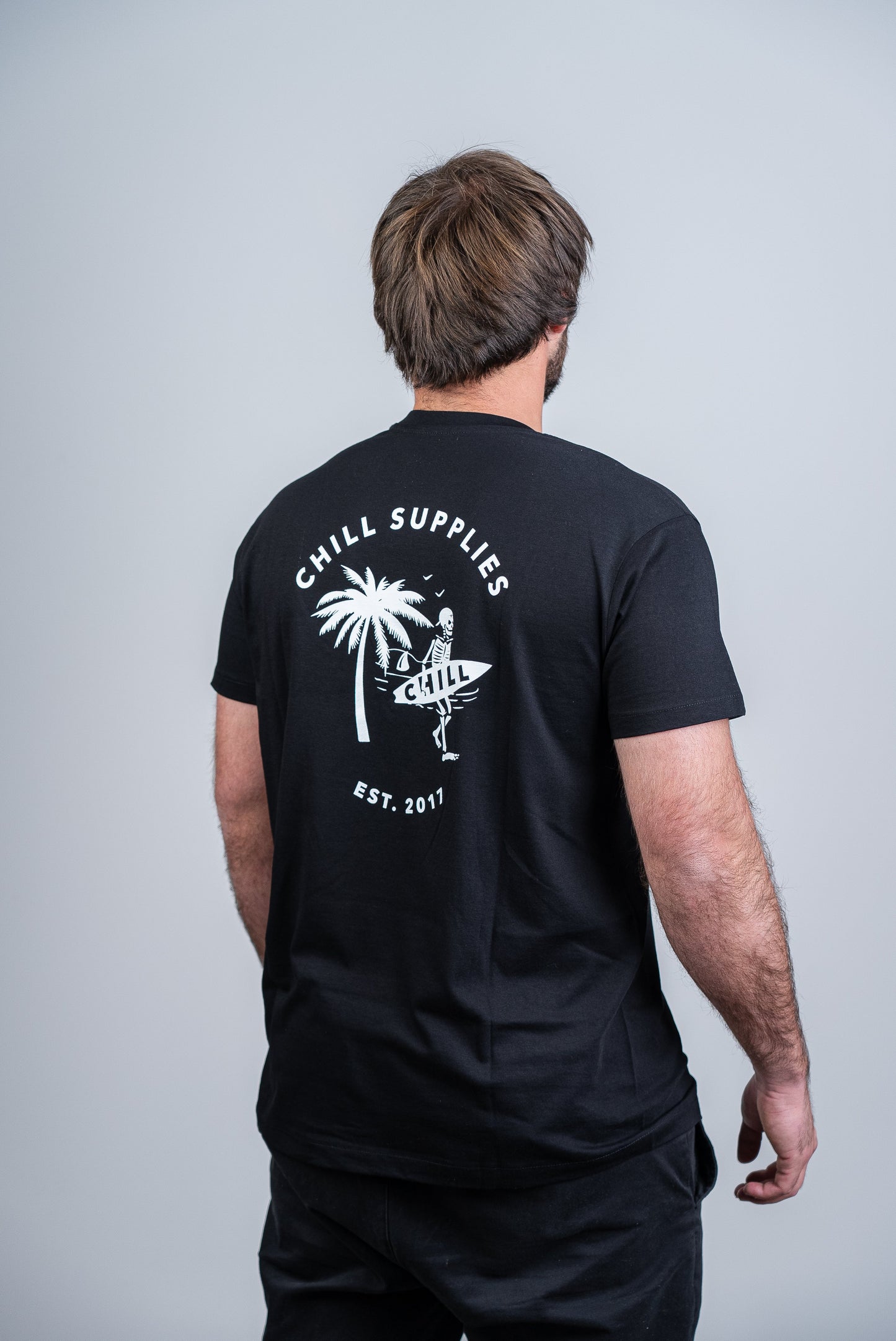 Polera Skull Negra Orgánica