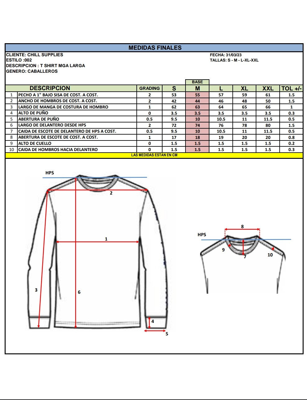 Polera Manga Larga Humboldt Pima Cotton Blanca