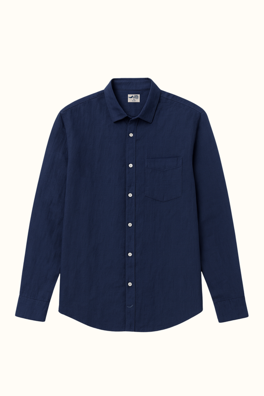 Camisa Lino Niza Clásica Navy