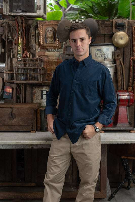 Camisa Cotelé Mayfair Azul