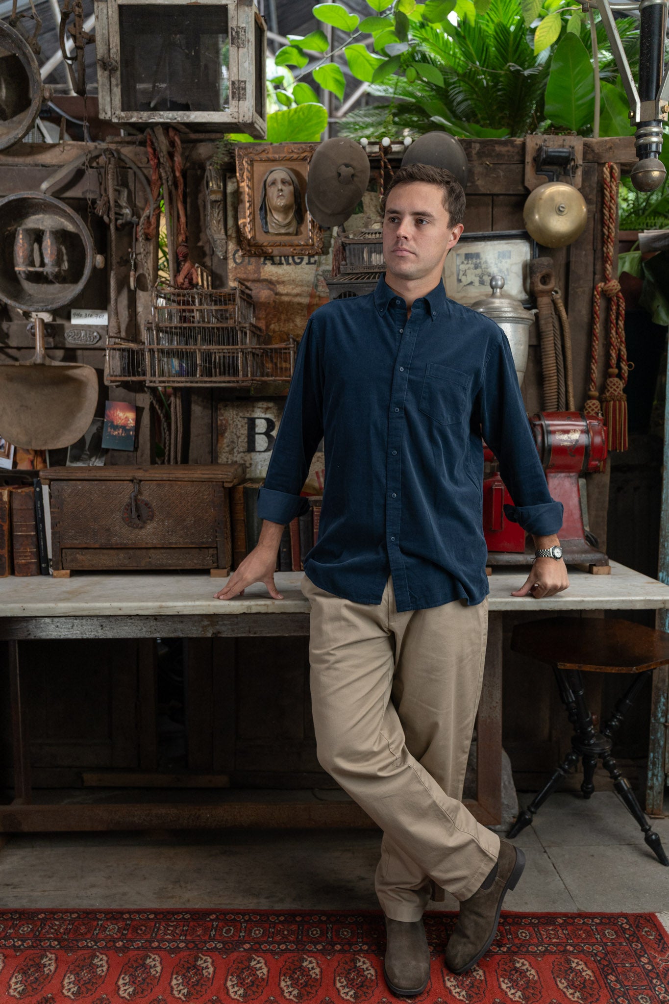 Camisa Cotelé Mayfair Azul