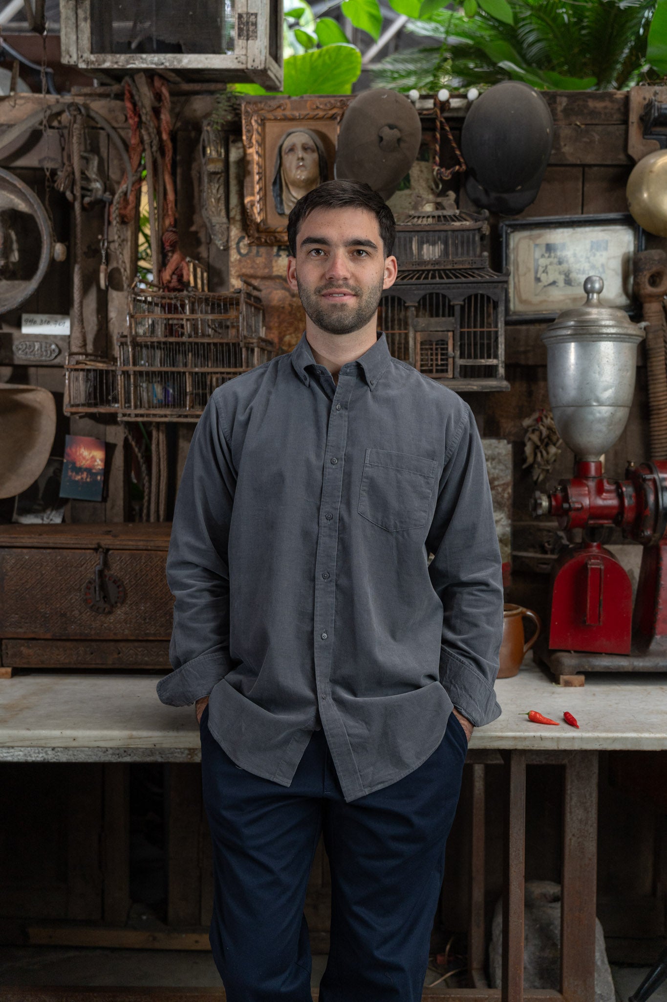 Camisa Cotelé Mayfair Gris