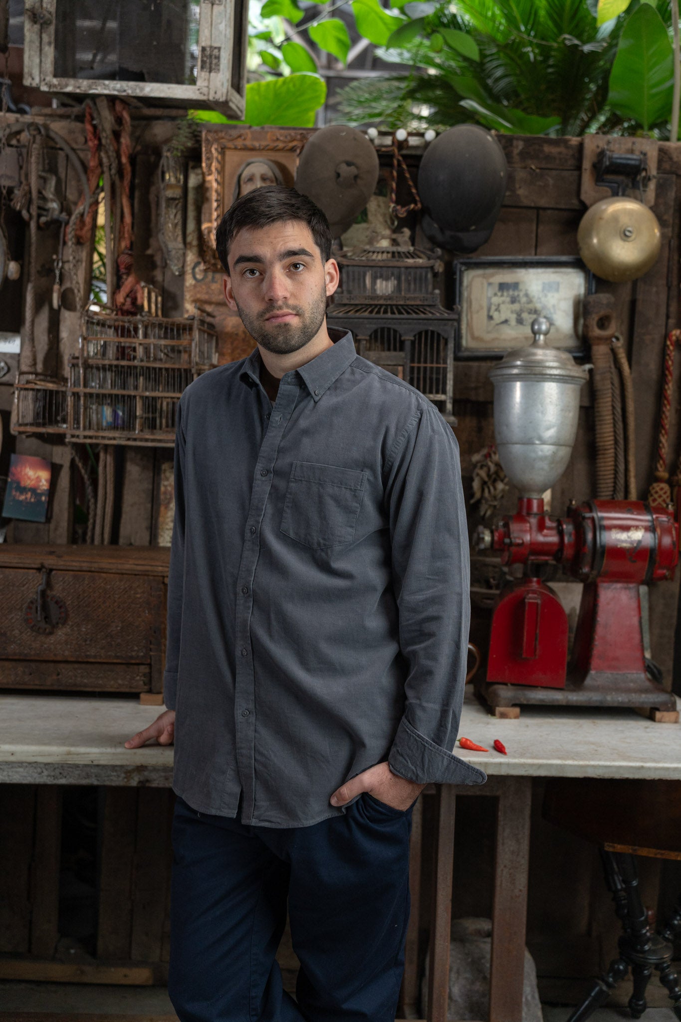 Camisa Cotelé Mayfair Gris