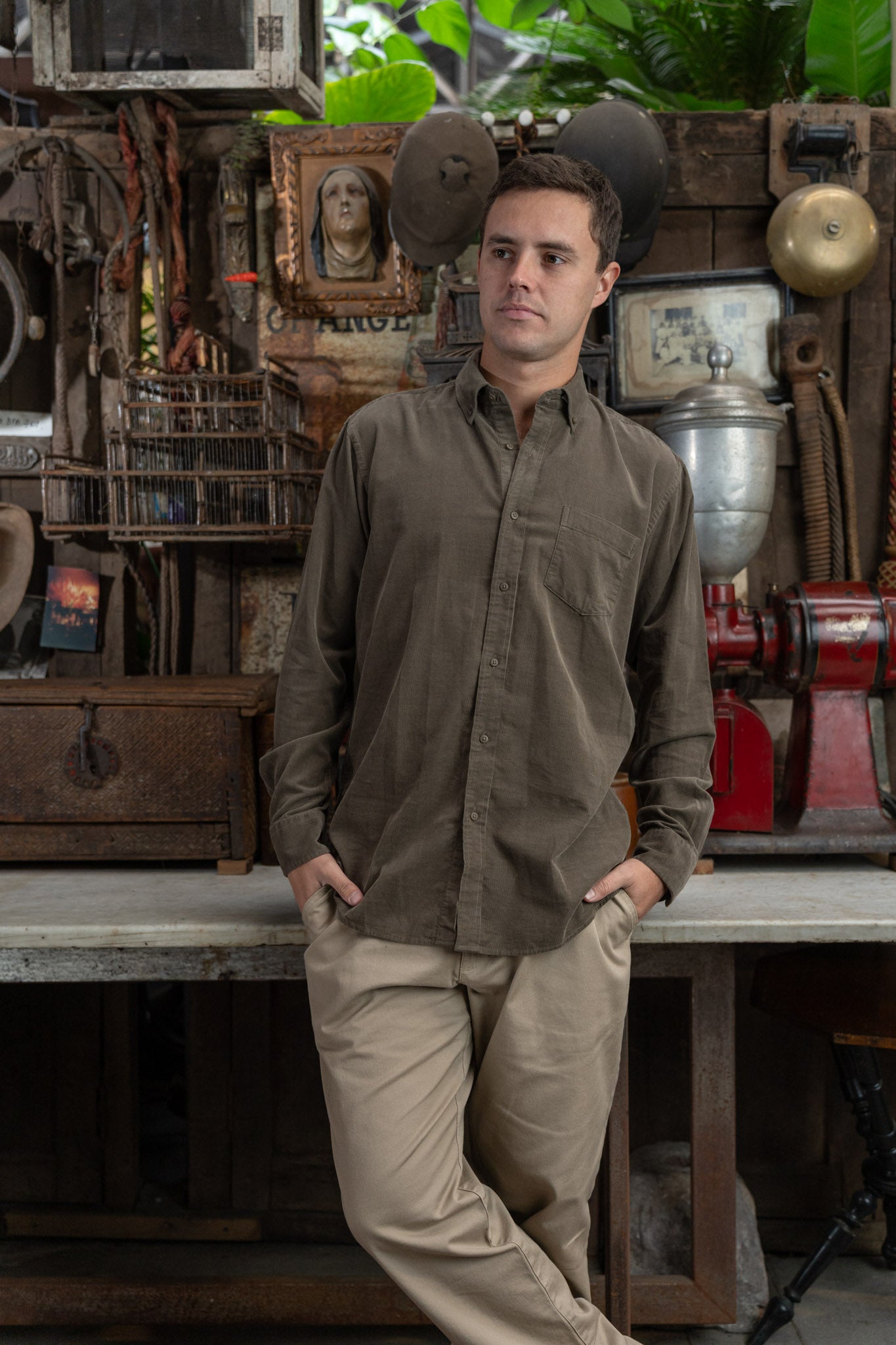 Camisa Cotelé Mayfair Olivo