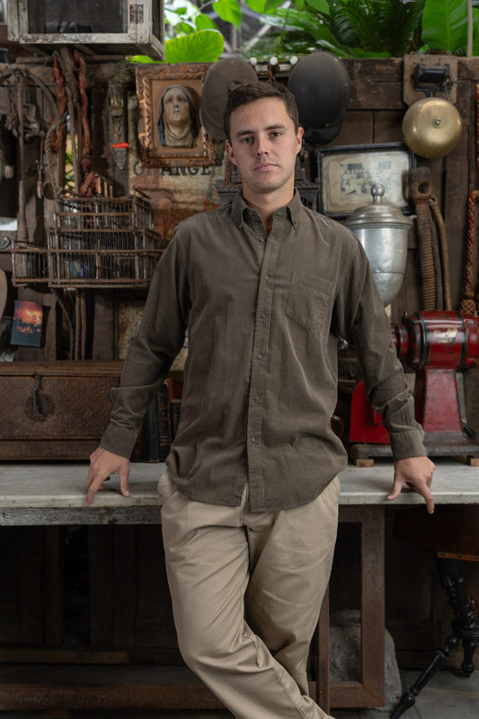 Camisa Cotelé Mayfair Olivo