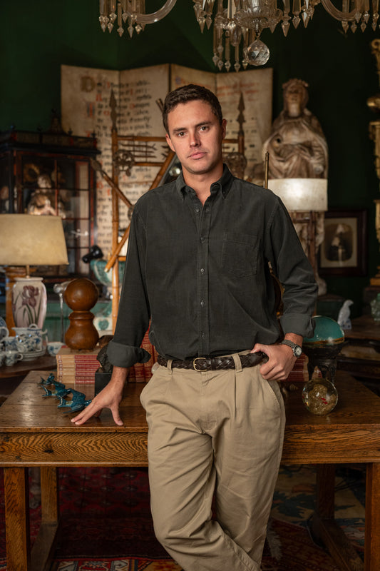 Camisa Cotelé Mayfair Verde Musgo