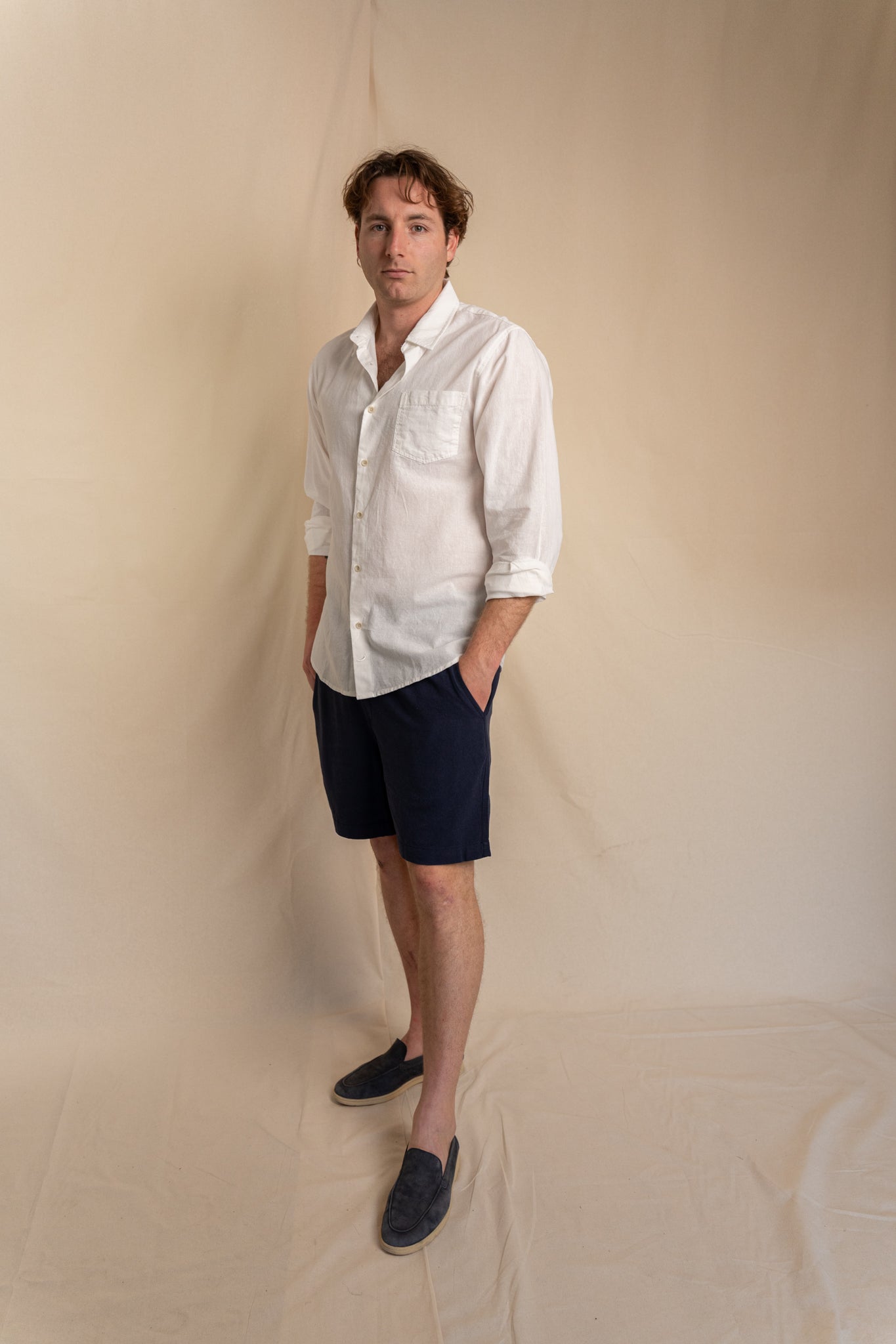 Camisa Lino Niza Clásica Blanca