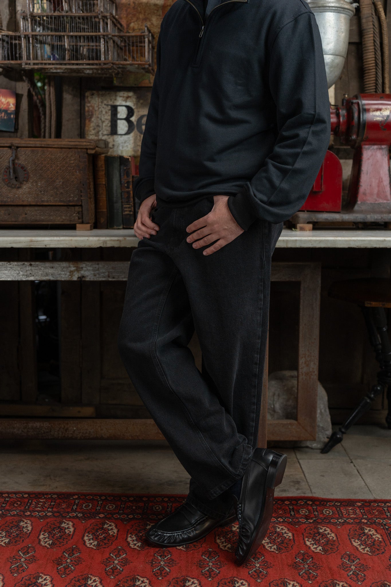 Straight Jeans Negro