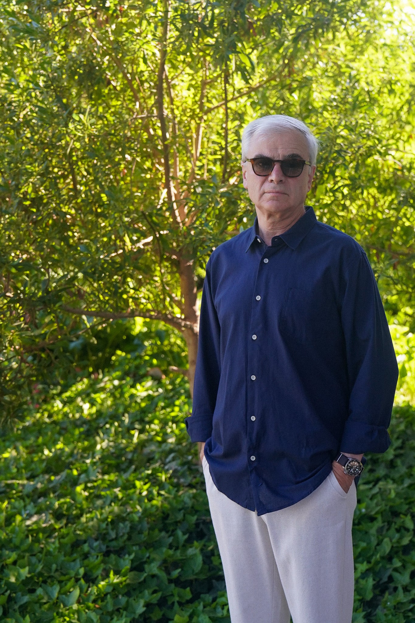 Camisa Lino Niza Clásica Navy