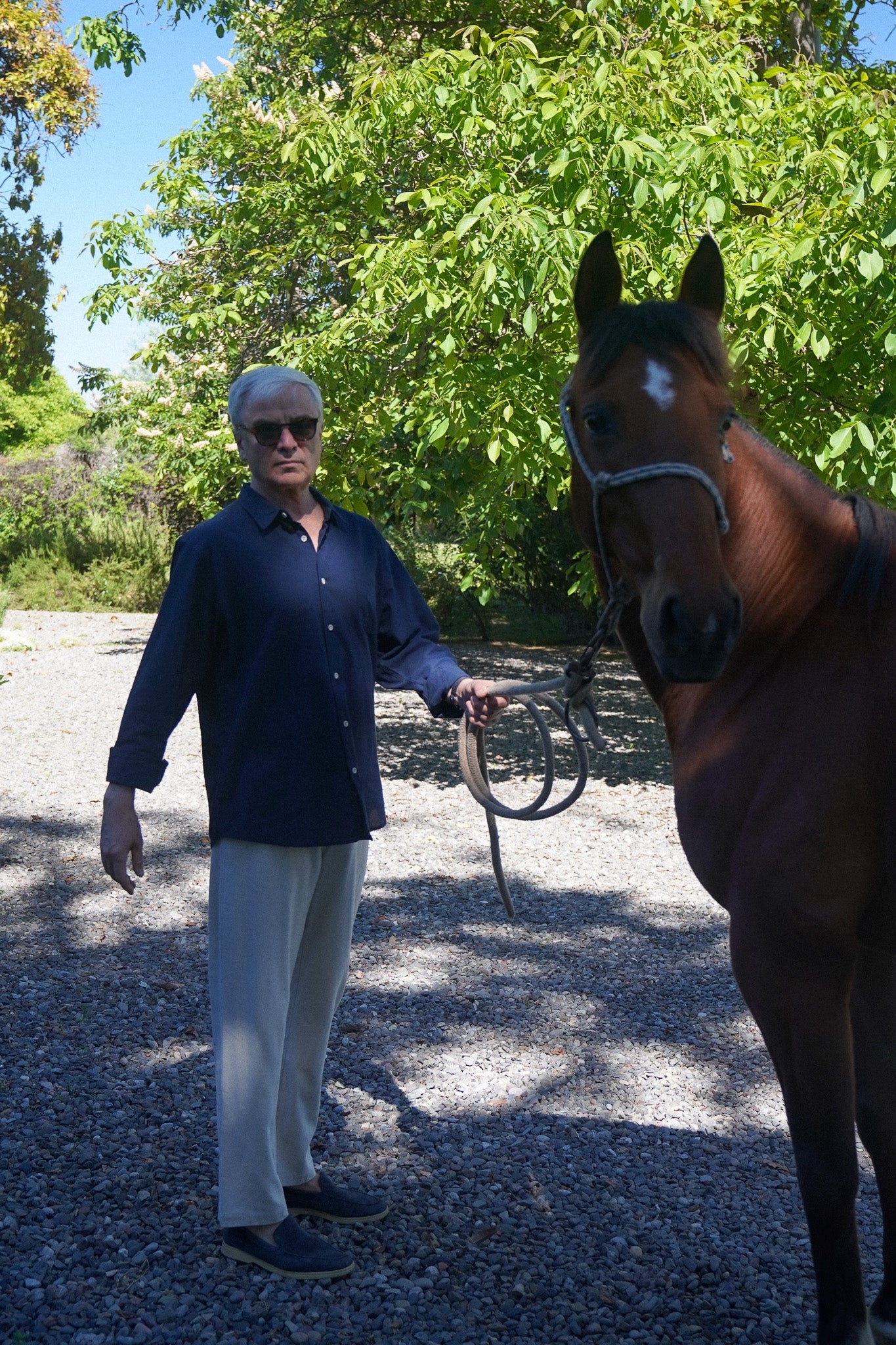 Pantalón de Lino Pinzas Beige
