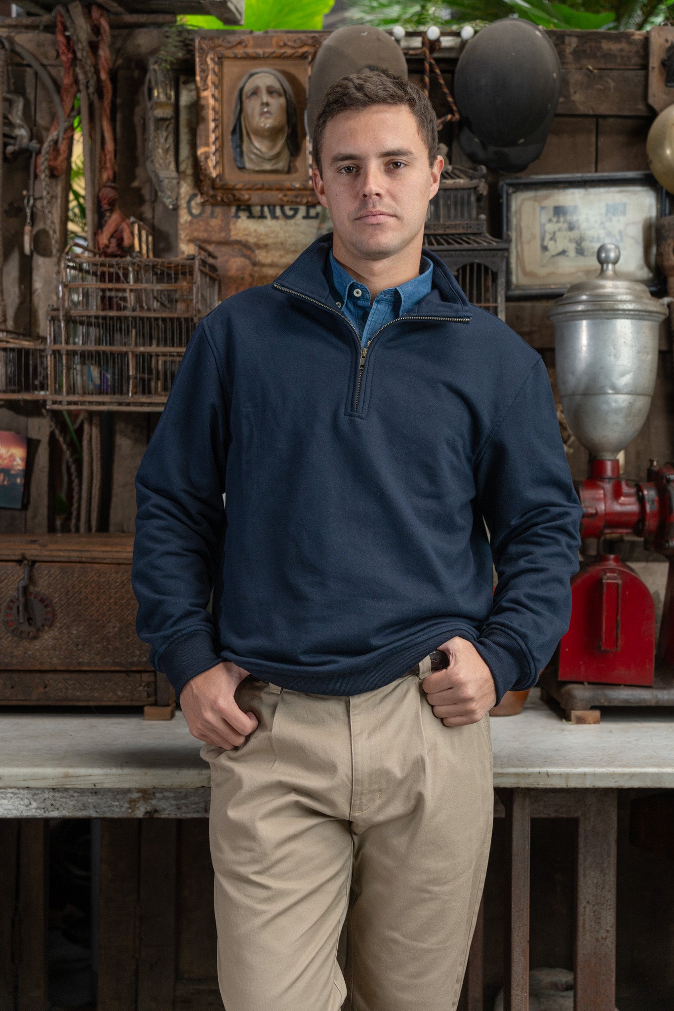 Classic Quarter Zip Navy