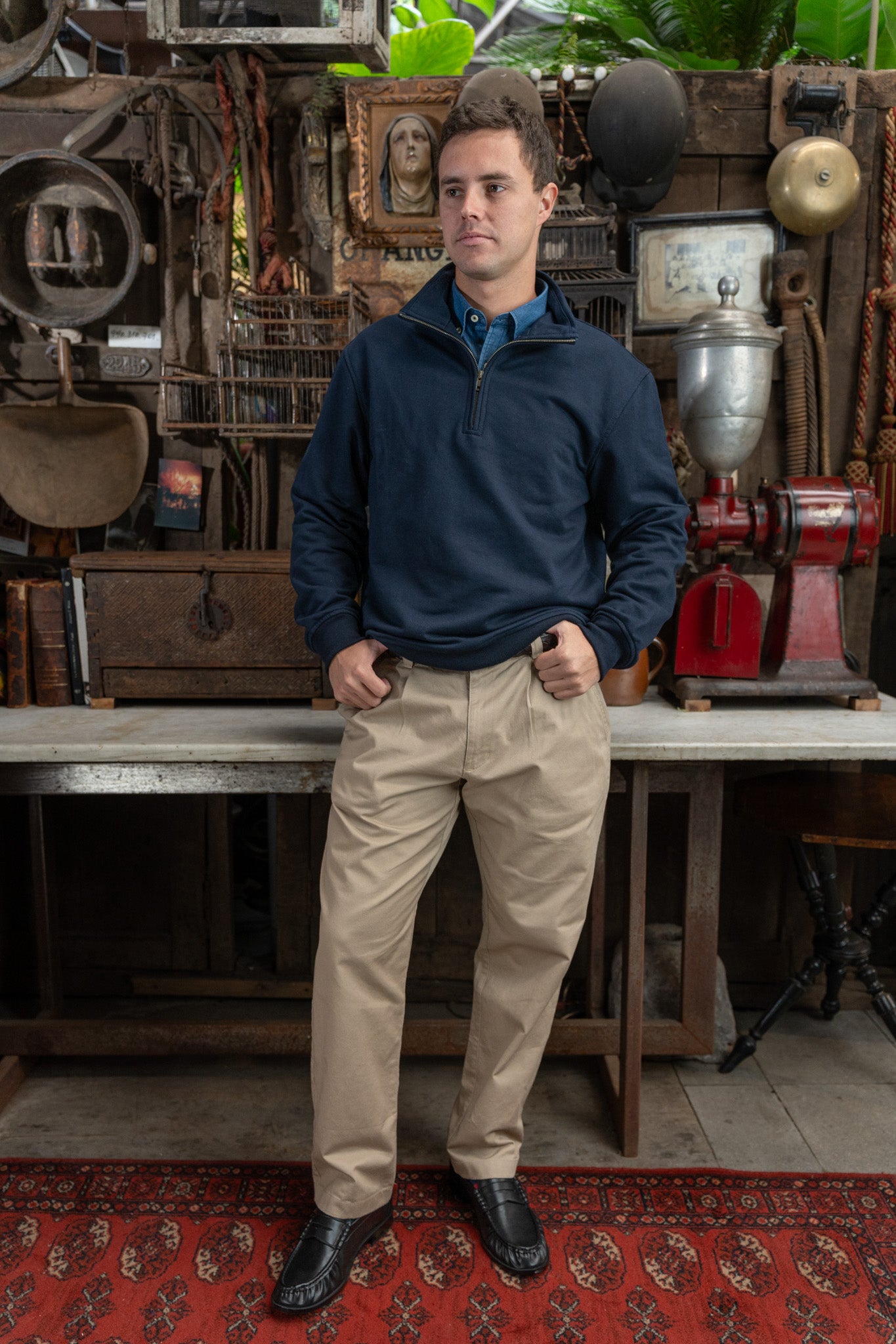 Classic Quarter Zip Navy