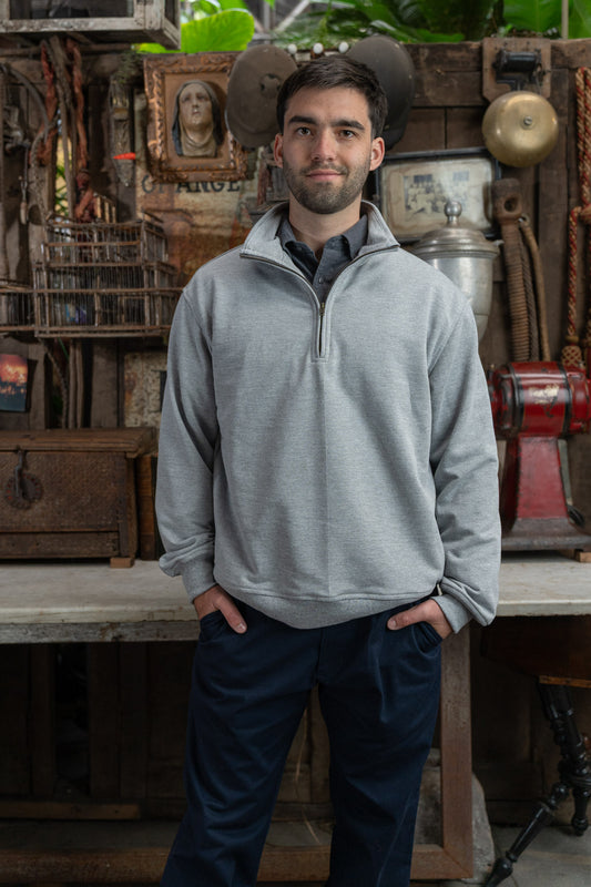 Classic Quarter Zip Gris