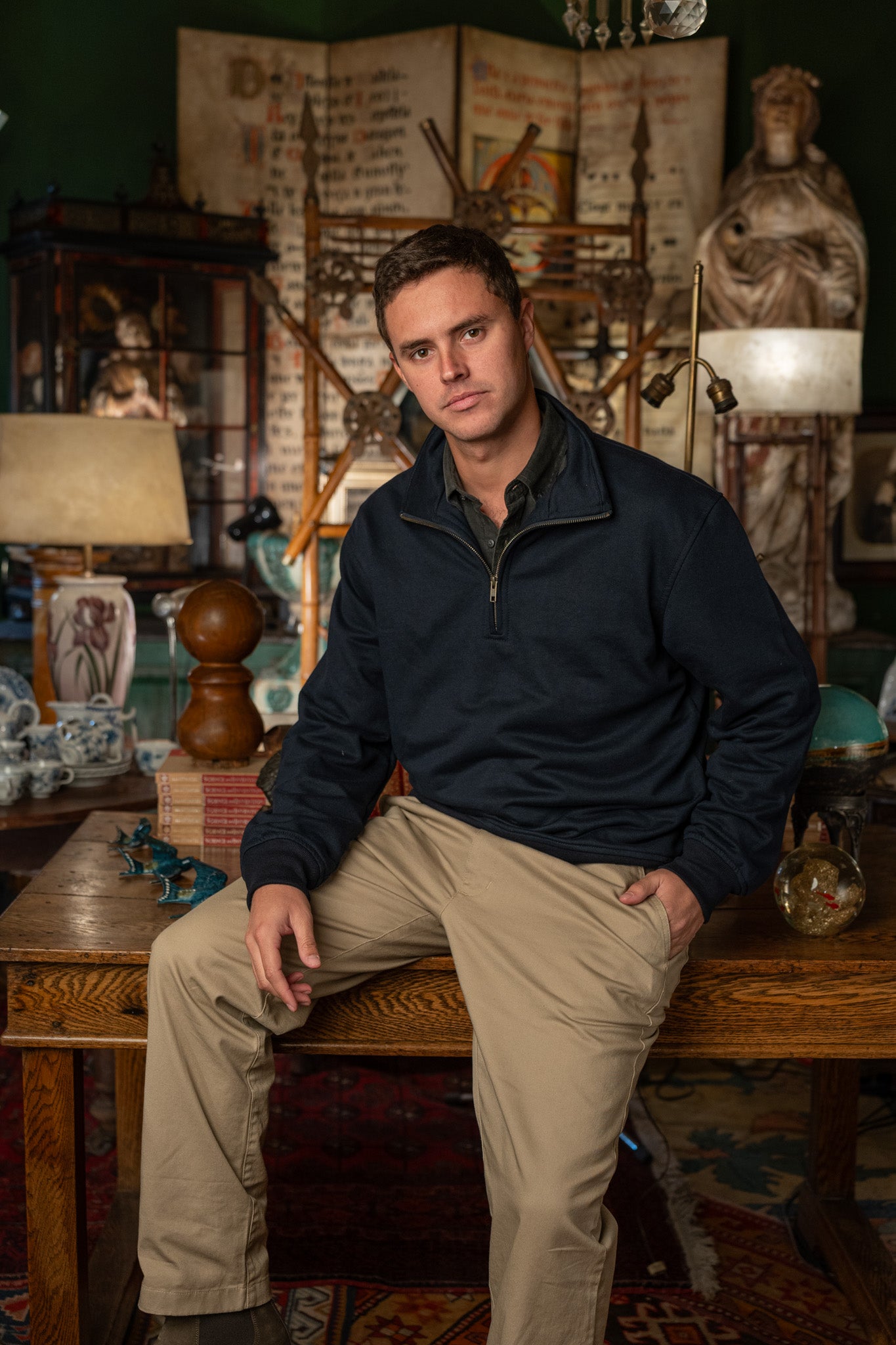 Classic Quarter Zip Navy