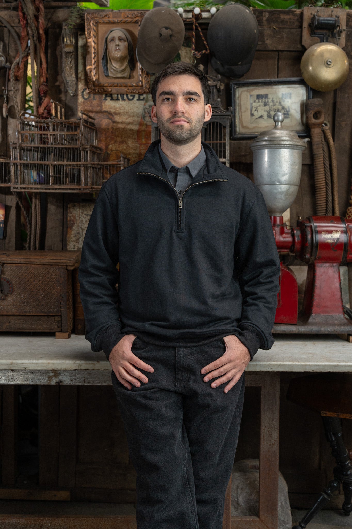 Classic Quarter Zip Negro