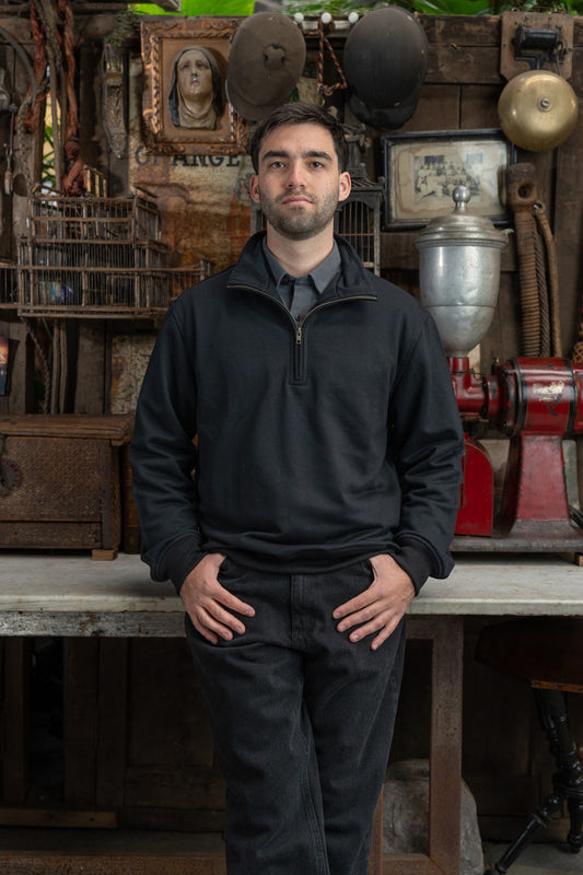 Classic Quarter Zip Negro