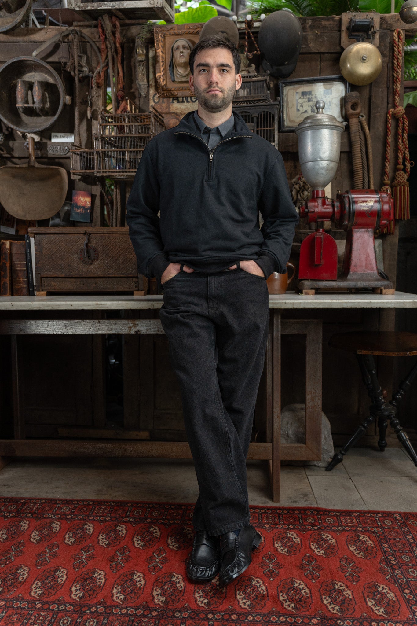 Classic Quarter Zip Negro