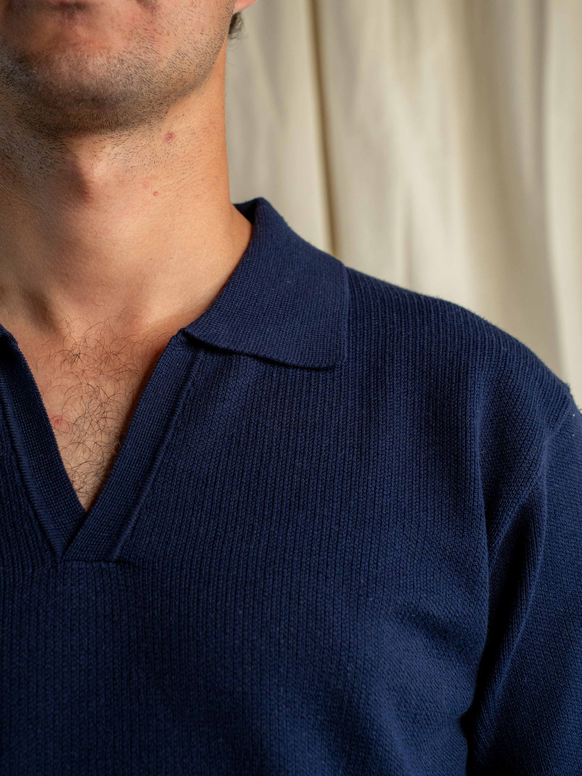 Polera Cuello Polo Portofino Azul Marino