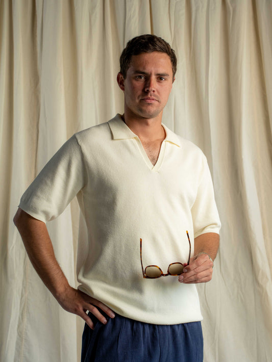 Polera Cuello Polo Portofino Blanca
