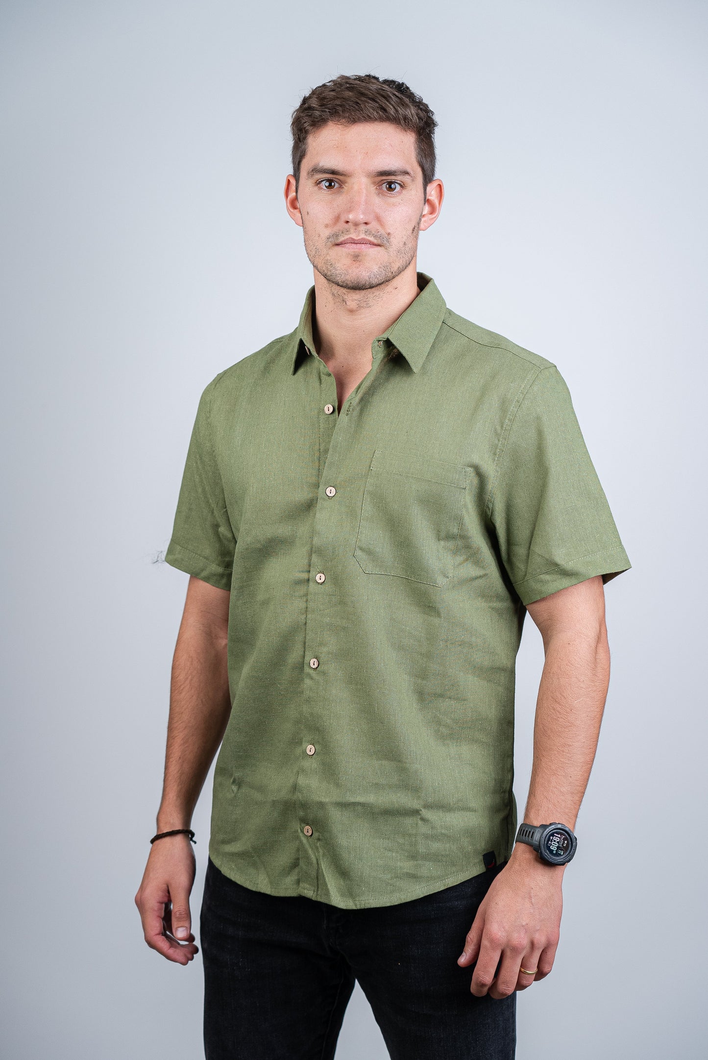 Camisa de Lino Coconut Verde